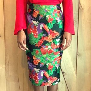 Asos Jacquard Midi Skirt